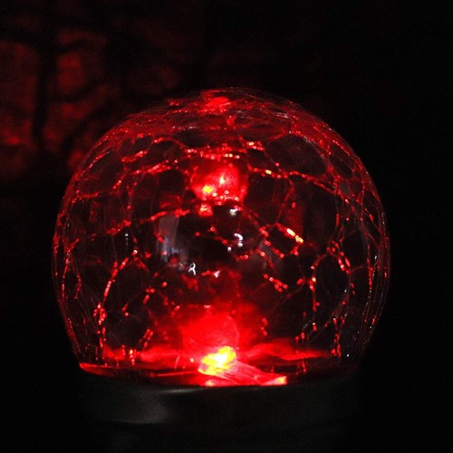 2 Piezas Luces Solares Exterior, Patio Estaca Crackle Redondas Bola Luces LED Sola... - Imagen 2 de 9