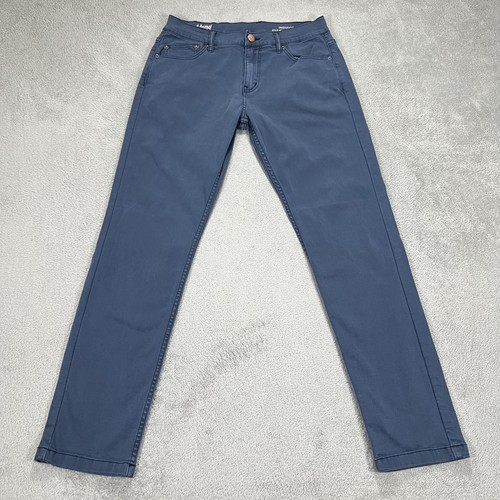 Mugsy Jeans Herren 32x32 Indigos Blau Denim Hose Straight Stretch Slim 5 Pocket
