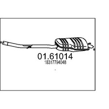 MTS Endschalldämpfer NEU für 3er BMW E46 320td Compact Auspuff + Rohrverbinder