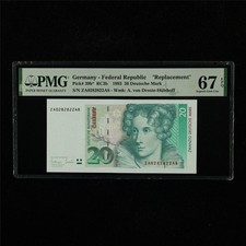 1993 Germany-Federal Republic 20 Deutsche Mark P-39b* PMG 67 EPQ UNC Replacement