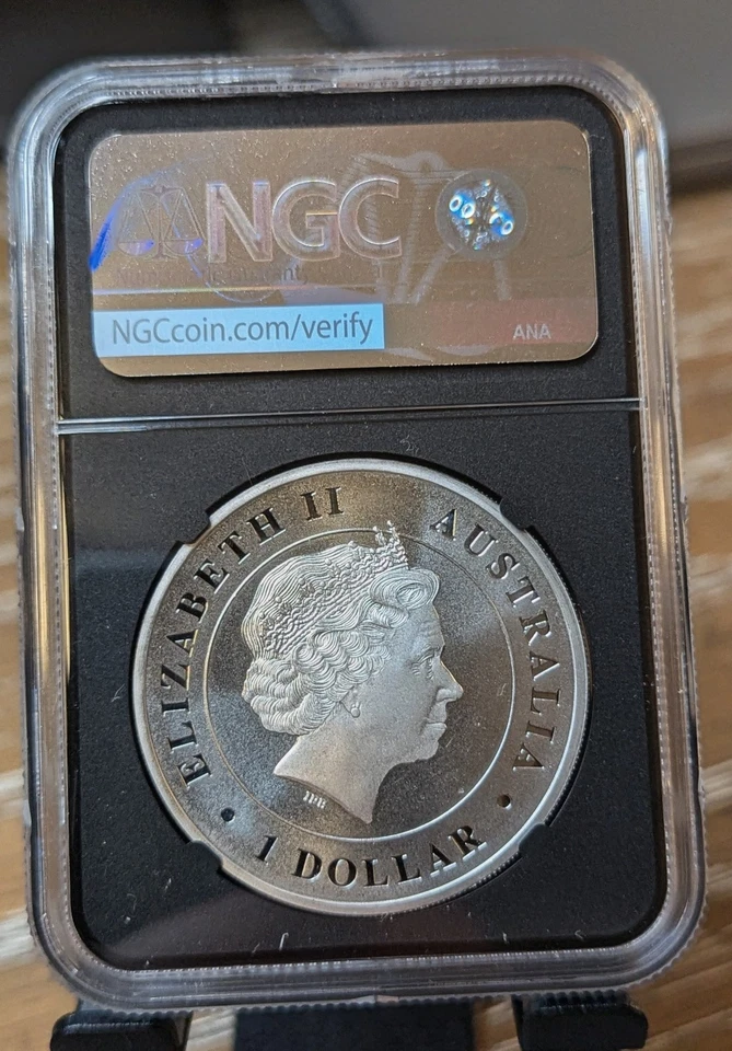 2015P AUSTRALIAN $ 1 FUNNEL WEB SPIDER MS-70.  TOP GRADE! NOTHING HIGHER.  LOOK! - Image 2 of 2