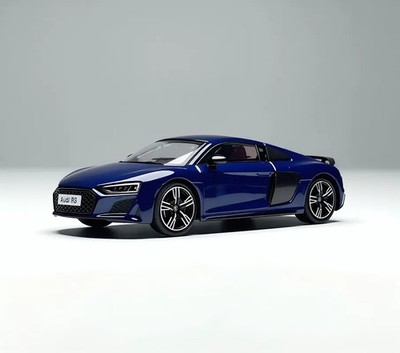 Masdi 1:64 Dark Blue 2022 R8 V10 Coupe Sports Model Diecast Metal Car
