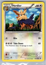 HERDIER 121/149 UNCOMMON BOUNDARIES CROSSED POKEMON NEAR MINT