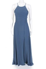 Jenny Yoo Womens  Kayla Gown Slate Blue Size 8 10943882