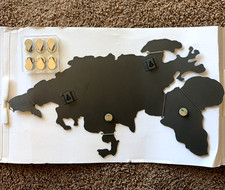 Umbra Mappit Titanium Stamped Metal Magnetic Travel Wall Home Decor NEW OPEN