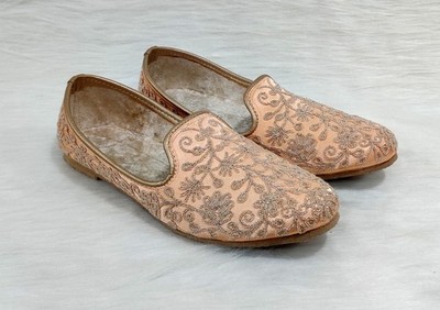 Indian Mojari Flats Mens Sherwani Wear Ethnic Wedding Slip On