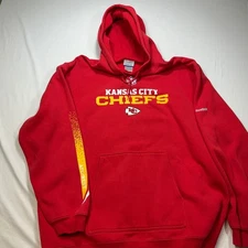Kansas City Chiefs Reebok NFL Hoodie Mens 2XL Sweatshirt AFC-West Red