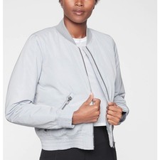 Athleta Northstar PrimaLoft Light Blue Bomber Jacket Size Small