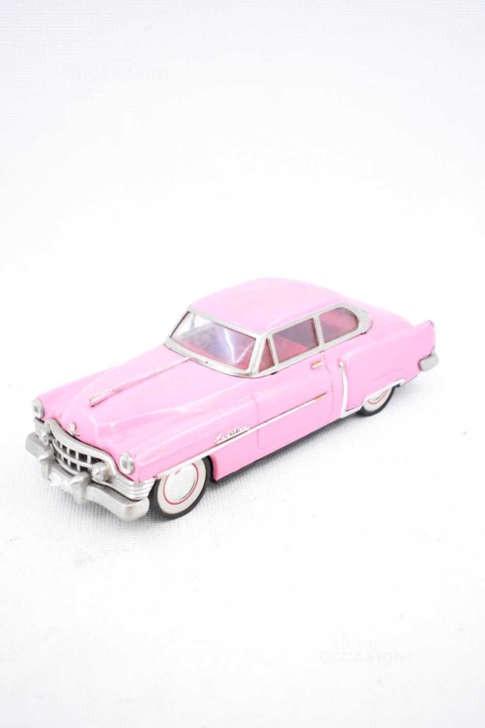 Auto giocattolo vintage De Luxe rosa Cadillac berlina MF330