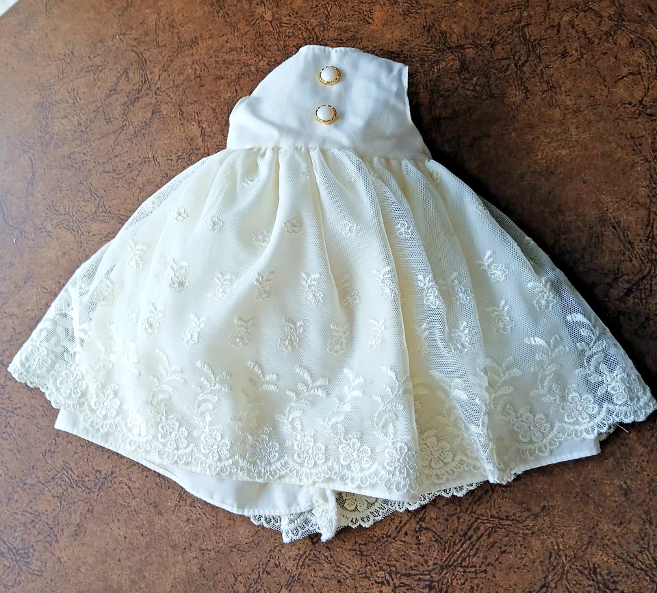 Conjunto de vestido vintage de seda y encaje para muñeca bisque de porcelana talla: 19-21 pulgadas Foto 2 de 4