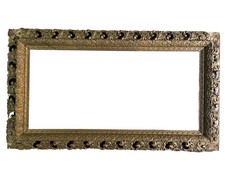 Distressed Antique Ornate Wood Picture Frame for 19x42
