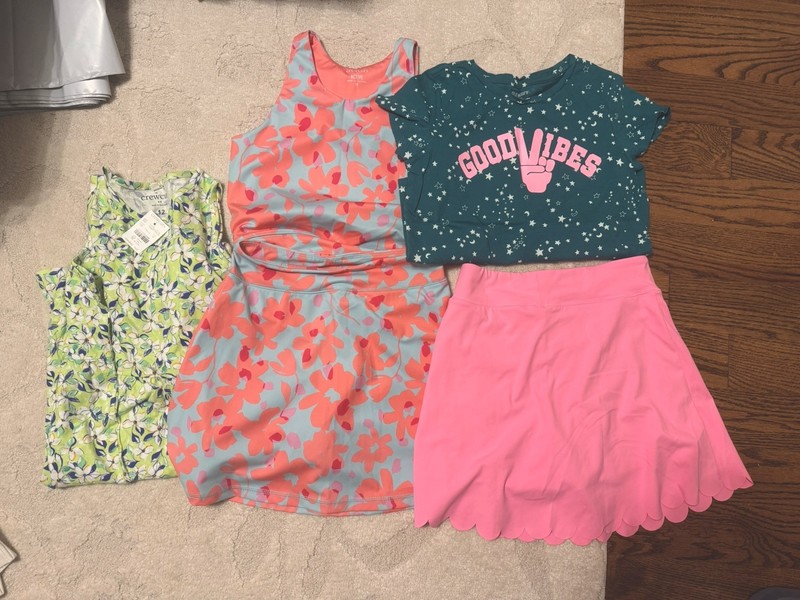 3 Girls Jcrew Cuts Dresses Skorts Sets Sz 12 - EUC