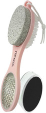 Foot Scrubber Brush with Pumice Stone for Feet, 5-in-1 Foot File Callus Remover,