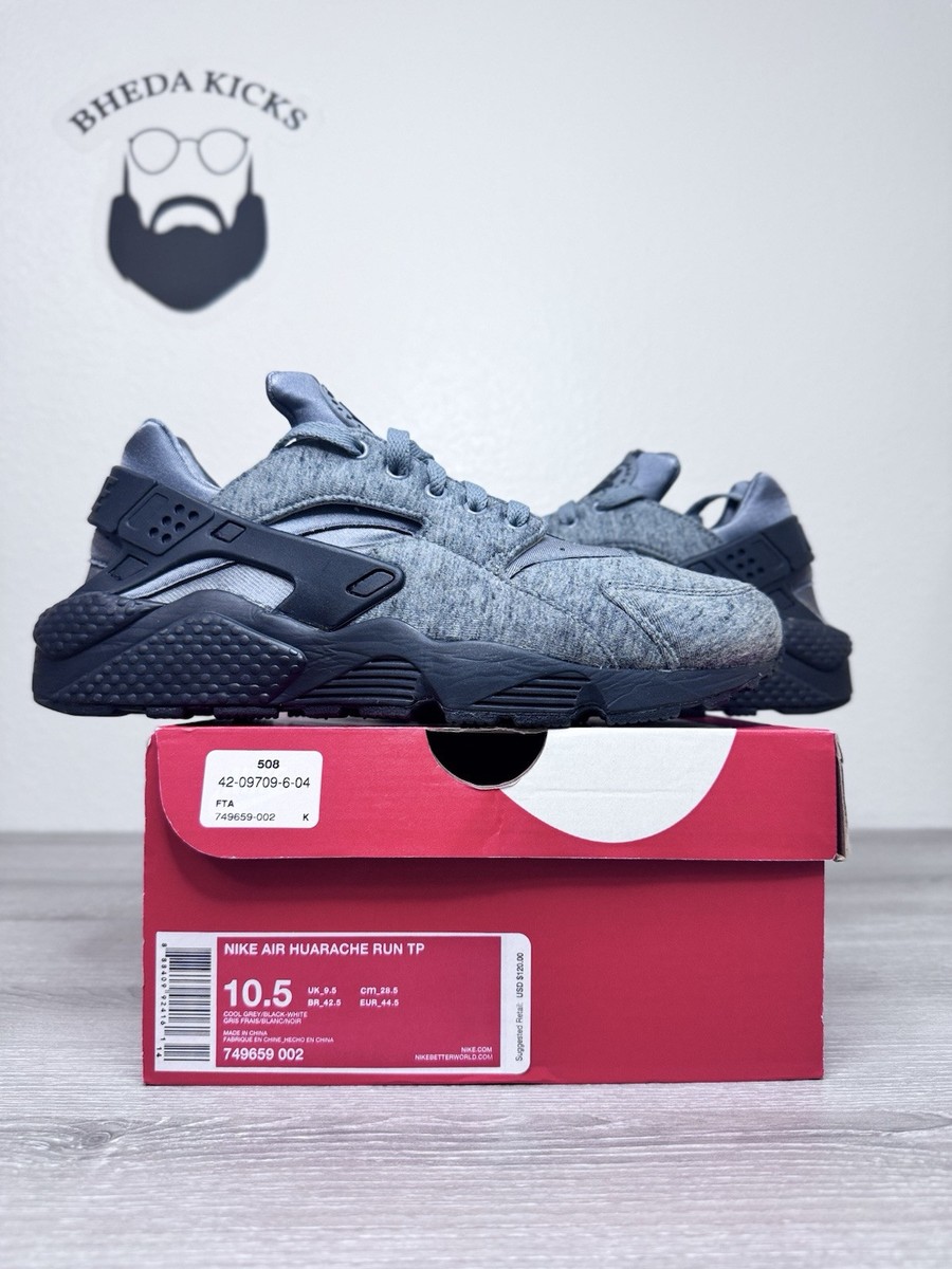 Nike Air Huarache Shoes Mens 10.5 Gray TP Fleece Running Sneakers 749659-002 NIKE 2015 AIR HUARACHE TP FLEECE 749659 002 GREY 10 SAFARI  main image 4