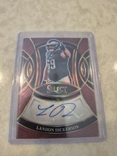 2025 Panini Select Landon Dickerson #SP-LDN Maroon Prizm Autograph /75 Eagles