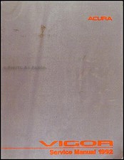 1992 Acura Vigor Service Manual Original Dealer Factory Repair Shop Book 1992 Acura Vigor Service Manual Original Dealer Factory Repair Shop Book