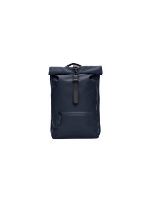 RAINS Zaino Rolltop Rucksack Mini Unisex Navy 13320 Blau T.U.