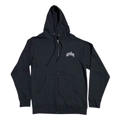 Synical Black Full Zip Hoodie Double Sided Logo Size Medium  Streetwear
