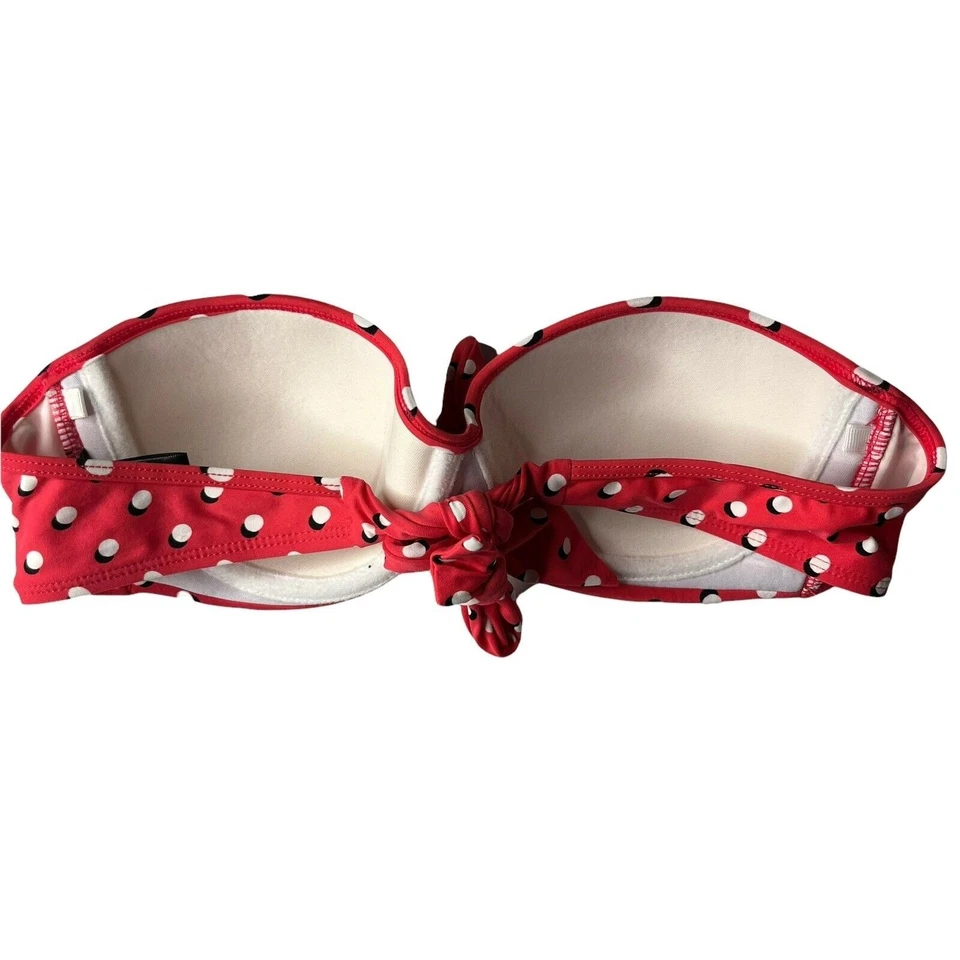 Traje de baño Ann Taylor Bandeau Top para mujer XS rosa blanco con aros LIQUIDACIÓN Foto 2 de 4