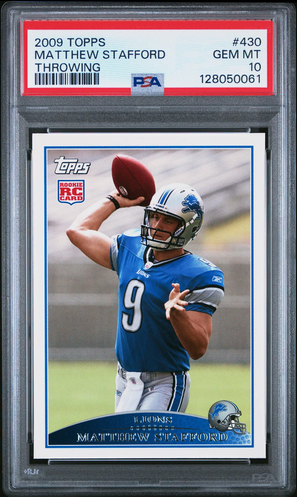 2009 Topps Matthew Stafford #430 Throwing PSA 10