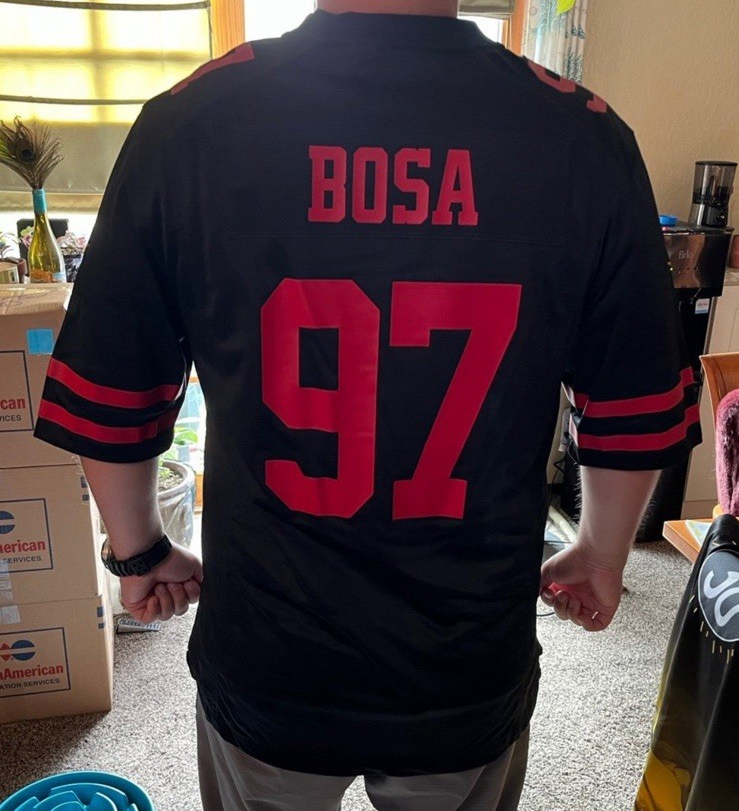San Francisco 49ers Nick Bosa Black Jersey Size XL | eBay