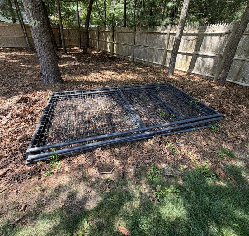 Metal Wire Outdoor Pen Panels Exercise Fence Set for Large Dogs (L)