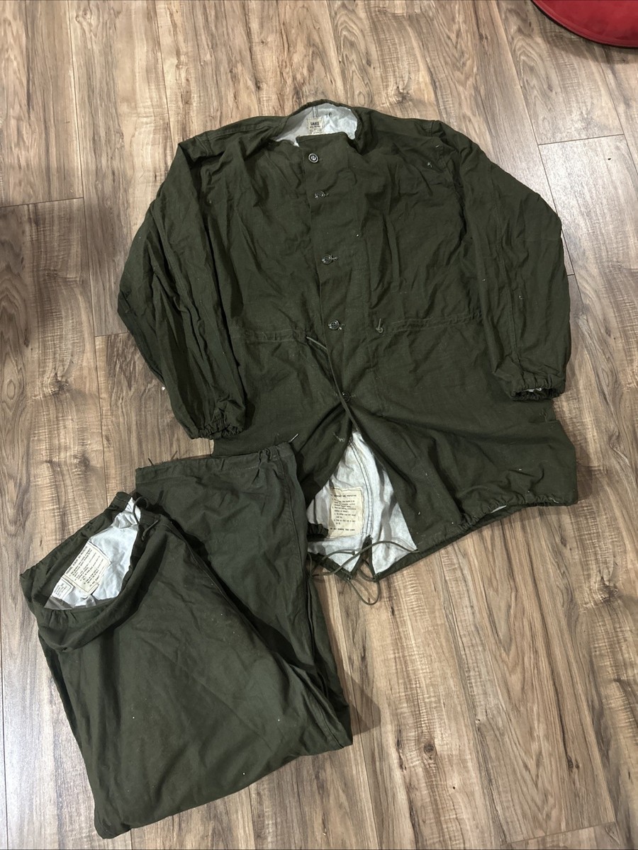 Vintage 1963 Vesicant Gas Protective Coat Fish Tail Military Vintage 1963 Vesicant Gas Protective Coat Fish Tail Military