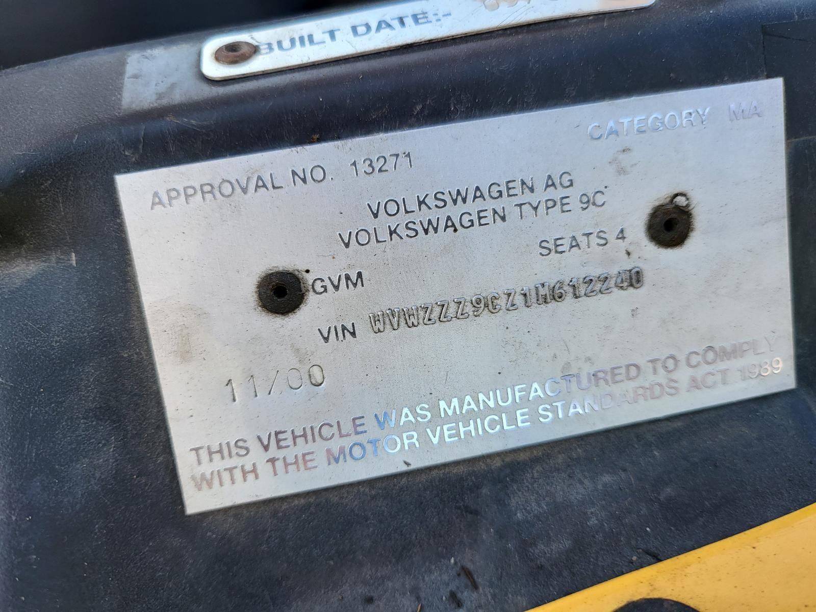 Volkswagen Beetle Tailgate 9C 01/2000-09/2005 - thumbnail 6