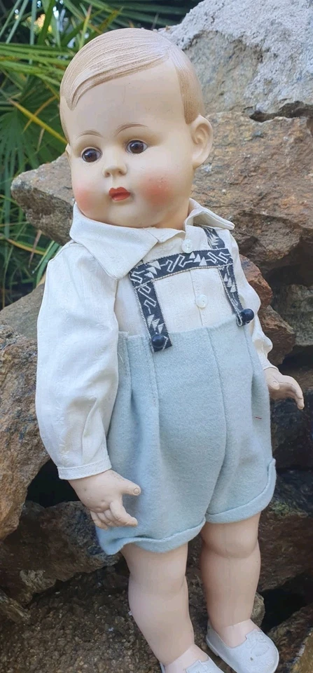 Petits garcons jumeaux en celluloïd Minerva Buschow und Beck 1920-30. -36 cm - Photo 4/4