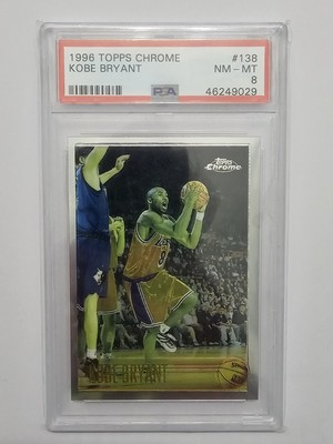1996-97 Topps Chrome Kobe Bryant Rookie RC #138 Lakers PSA 8 | eBay