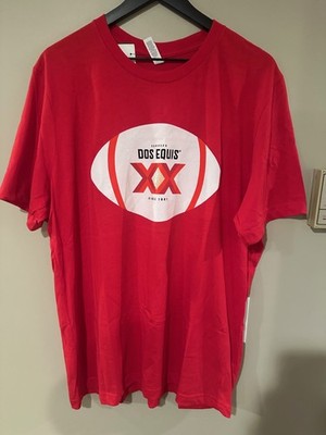 Dos Equis XX Beer Graphic T Shirt Mens XL Red Bella Canvas Logo Tee Casual