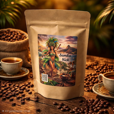  Samba Kick Premium Kaffee   Röstkaffee aus Trommelröstung   100% Arabica Bohnen