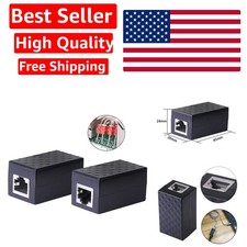 Ethernet Surge Protector RJ45 Coupler - 100Mbps Network Safety Device 2-Pack