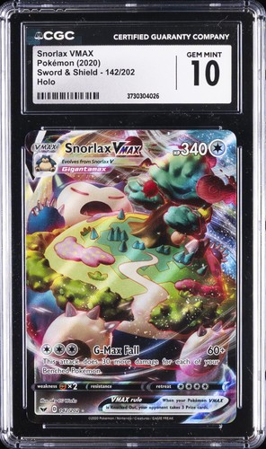 Snorlax VMAX graded CGC 10 for sale on eBay