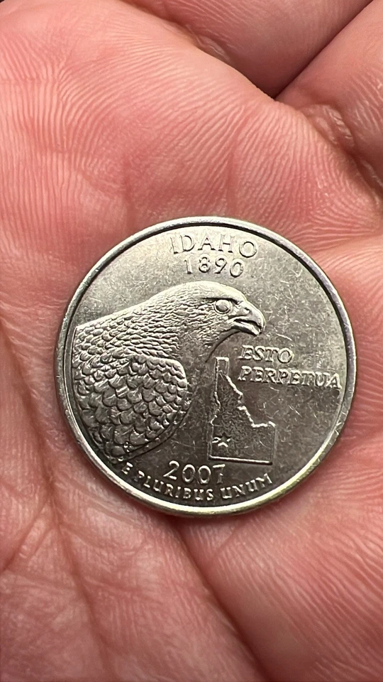 2007 D Idaho State Quarter Cent Coin From Us Mint 25 Cents Esto Perpetua 1890 - Image 3 of 4