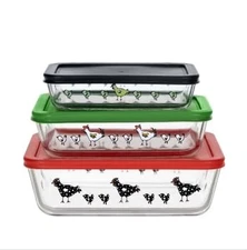 Borosilicate Glass Meal and Food Storage Container, Rectangle Shape, 6 pc Set...