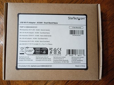 StarTech USB433ACD1X1 AC600 Dual-Band Nano USB Wi-Fi adapter