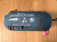 Mountain Warehouse Lightweight 250 Down Sleeping Bag 215cm 2 Seasons 0.8kg