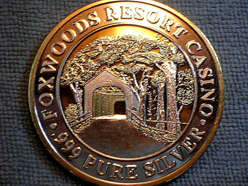 1994 Foxwoods Casino, Ledyard, CT .999 Pure Silver "COVERED BRIDGE" Art Strike
