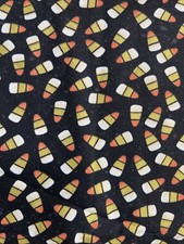 Joanns Fabric Halloween Fall Candy Corn Cotton Fabric Metallic Yellow 1 yd x 45"
