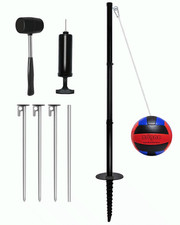Portable Tetherball Set with Ball, Rope  Heavy Duty Pole for Backyard Lawn