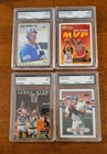 4 CARD GRADED HOF LOT KEN GRIFFEY JR LARRY BIRD MICHAEL JORDAN JOHN ELWAY 🔥