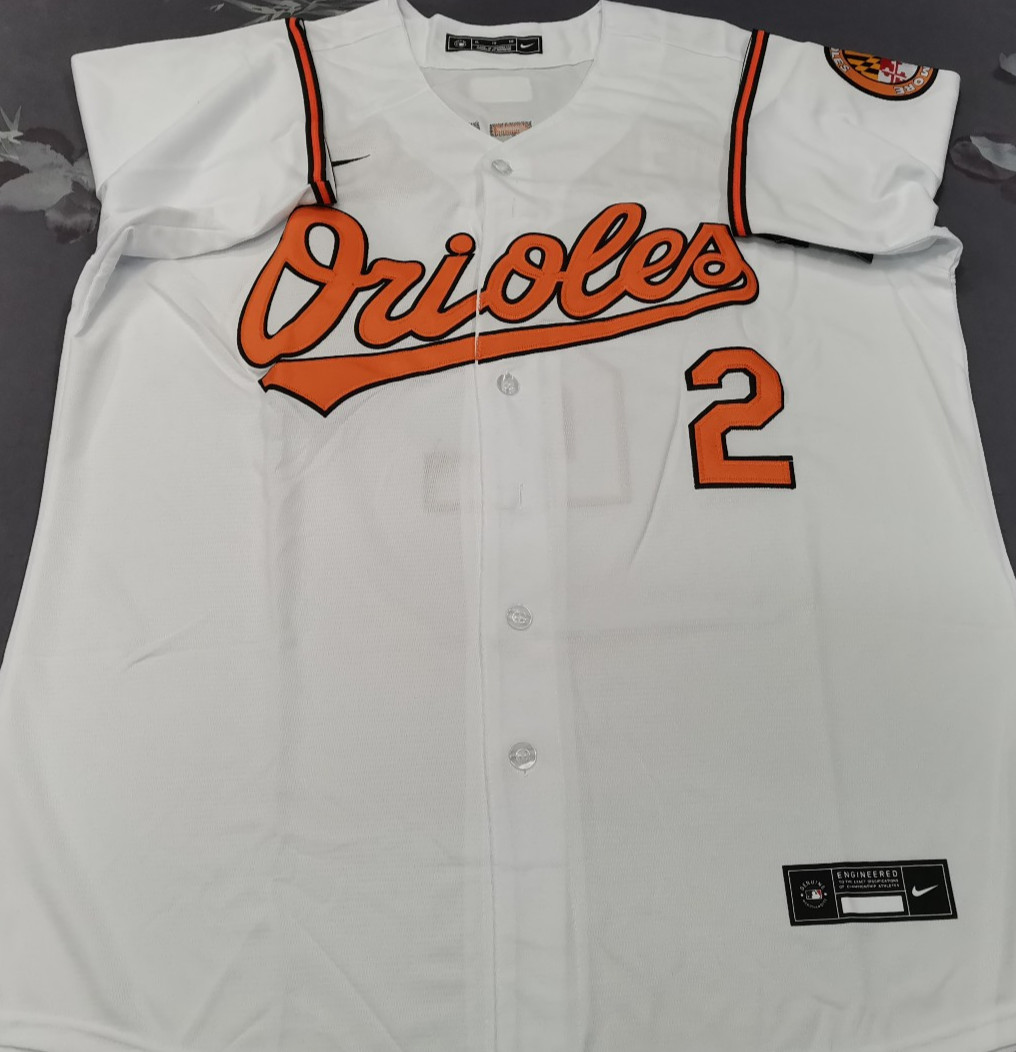 Gunnar Henderson #2 Orioles White Cool Base Sewn Stitched Jersey.