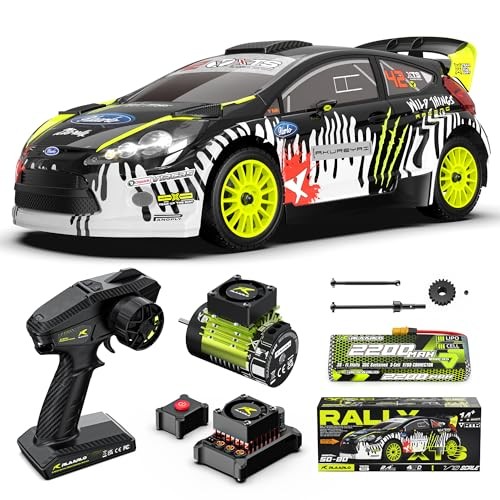 1/10 Brushless RC Cars, 50 MPH Rally Car, Gyro, 4WD Monster Truck, 8+ Ages 