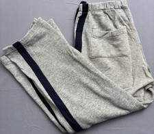 Vtg Made in USA Champion Men Gray Sweatpants Size M Fleece Side Stripe Elastic