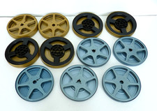 Lot of 11 Vintage 8mm 5" Dual 8 Super 8 Reels With Tins Mostly Metal Reels