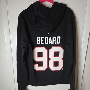 Chicago Blackhawks C Bedard Hooded Sweatshirt size S. NWT