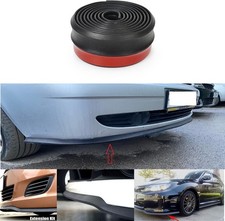 2x2.5m Black Pu Front Bumper Lip Splitter Body Spoiler Skirt Rubber Protector