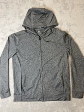 Nike Yoga Dri-FIT Women  s Full Zip Hoodie Jacket M Gray Lightweight