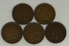 1900 1902 1906 1907 1908 Indian Head Cent Lot of 5 (712)